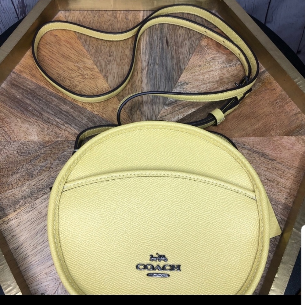 Coach Sunflower Yellow Leather Canteen Crossbody